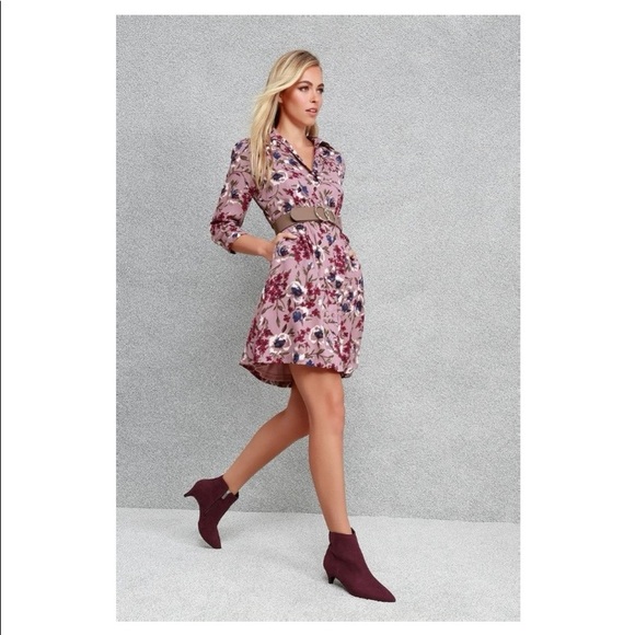 Lulus Floral Print Button-Up Dress - Picture 4 of 4